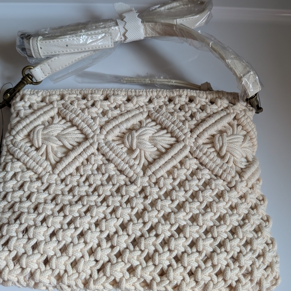 Sonoma Handbags - Sonoma Brand Elegant Cream Macramé Handbag